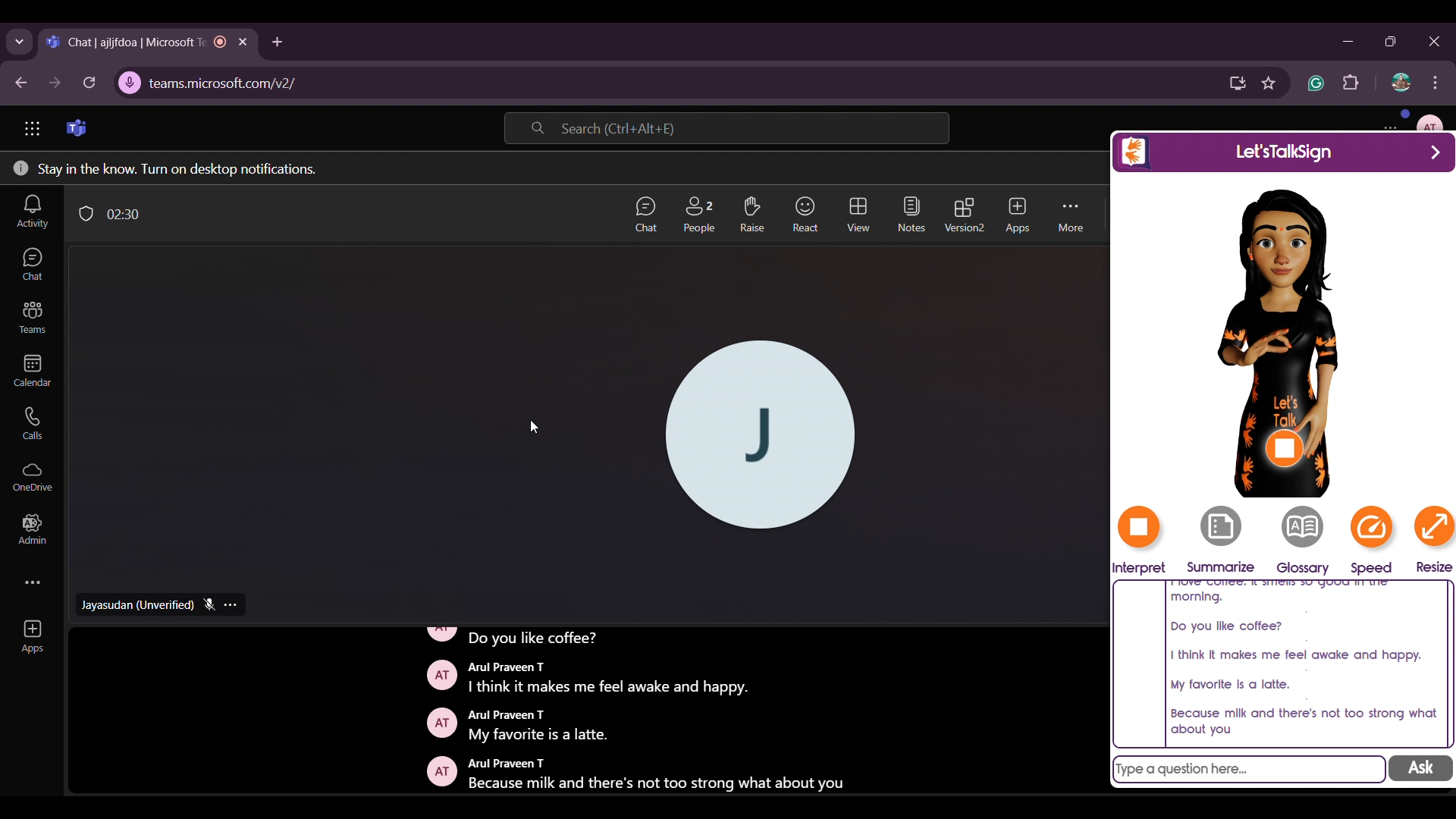 Let'sTalkSign App Screenshot