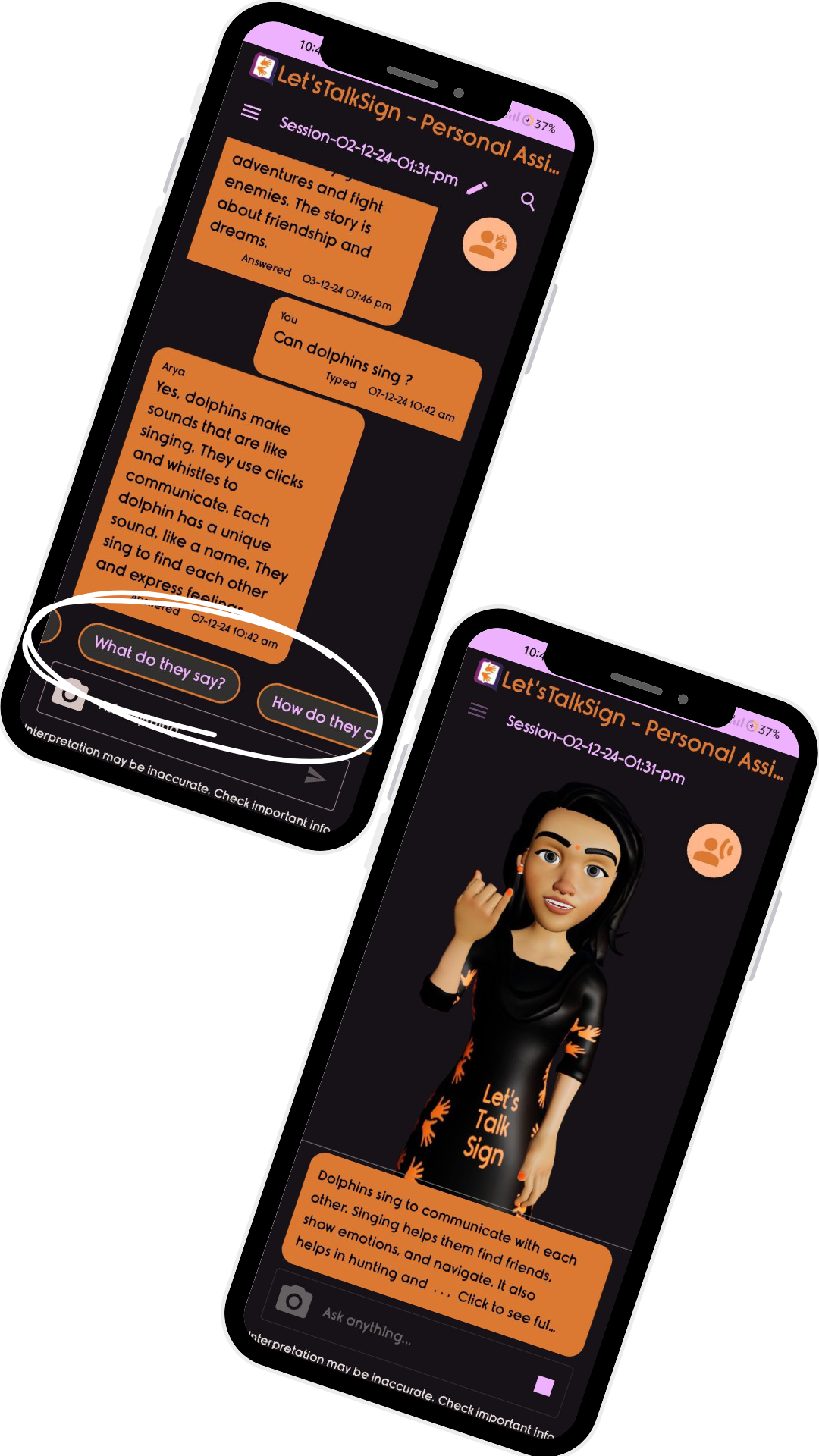 Real-Time Text Interpretation
